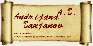 Andrijana Damjanov vizit kartica